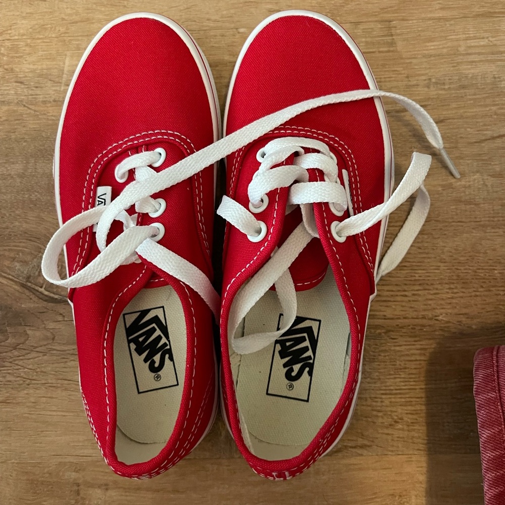 Red kid’s Vans Size 13.5